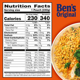 BEN'S ORIGINAL Ready Rice cheddar broccoli ingredients, simple and vegetarian