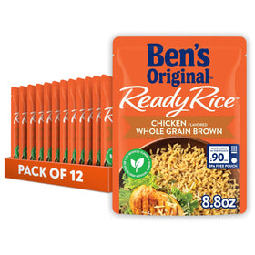 BEN'S ORIGINAL Ready Rice chicken flavored brown rice pouch microwaved, ready in 90 seconds