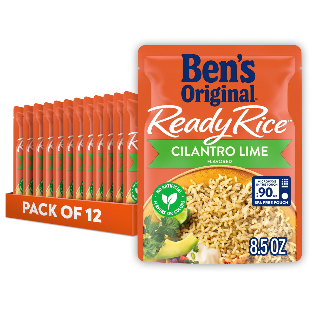 BEN'S ORIGINAL Ready Rice Cilantro Lime pouch pack ready for quick weeknight sides