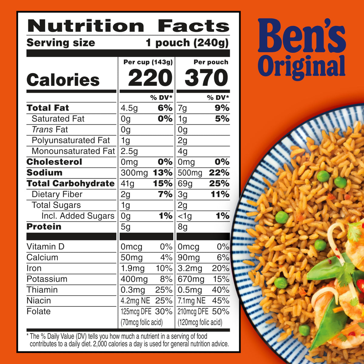Ben's Original ready-to-heat rice with peas and carrots