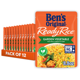 BEN'S ORIGINAL Ready Rice Garden Vegetable pouch—quick, flavorful side in 90 seconds.