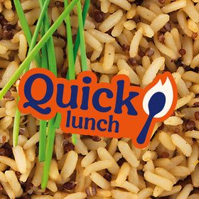 BEN'S ORIGINAL Ready Rice medley shown as a versatile pairing with proteins and vegetables.