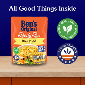 BEN'S ORIGINAL Ready Rice Rice Pilaf served in a bowl as a side