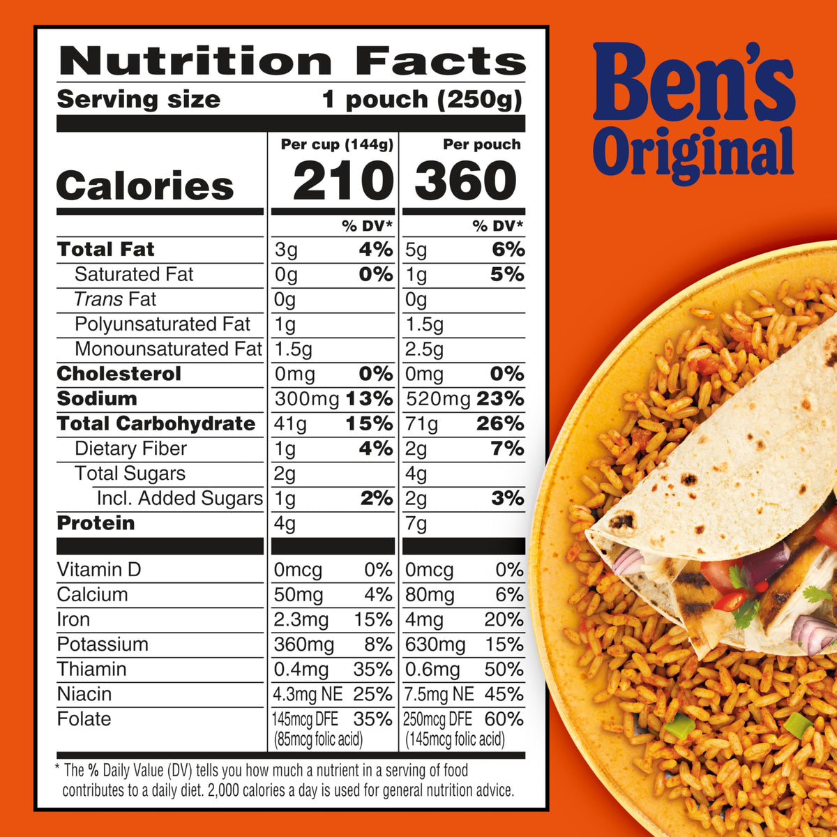BEN'S ORIGINAL Ready Rice with tomatoes and peppers adds color to any plate.