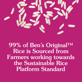 BEN'S ORIGINAL rice paired with beans and peppers for a hearty lunch.