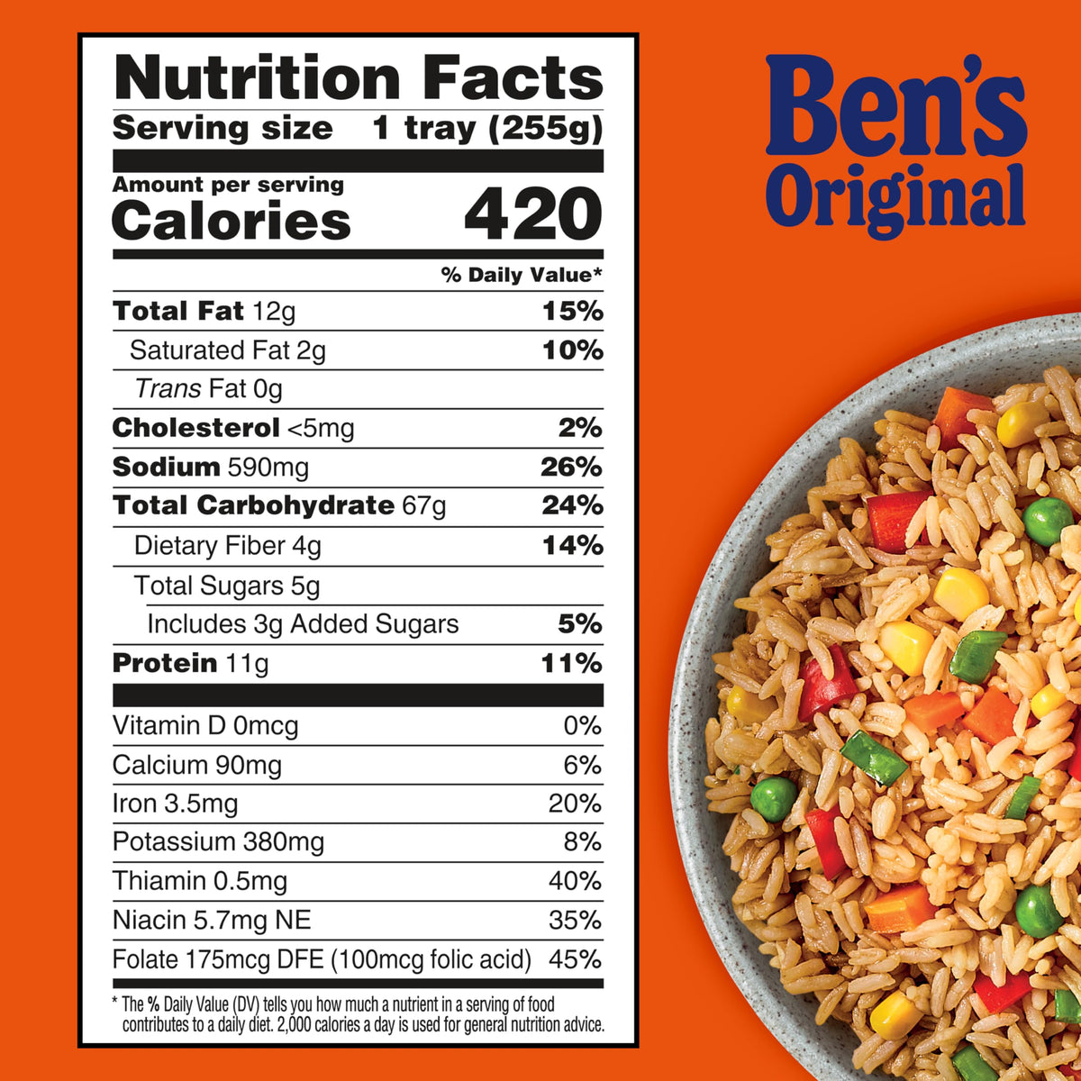Ready-to-eat dinner idea featuring BEN'S ORIGINAL Street Food Fried Rice with Vegetables.