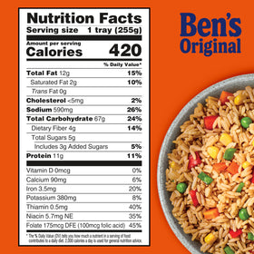 Ready-to-eat dinner idea featuring BEN'S ORIGINAL Street Food Fried Rice with Vegetables.