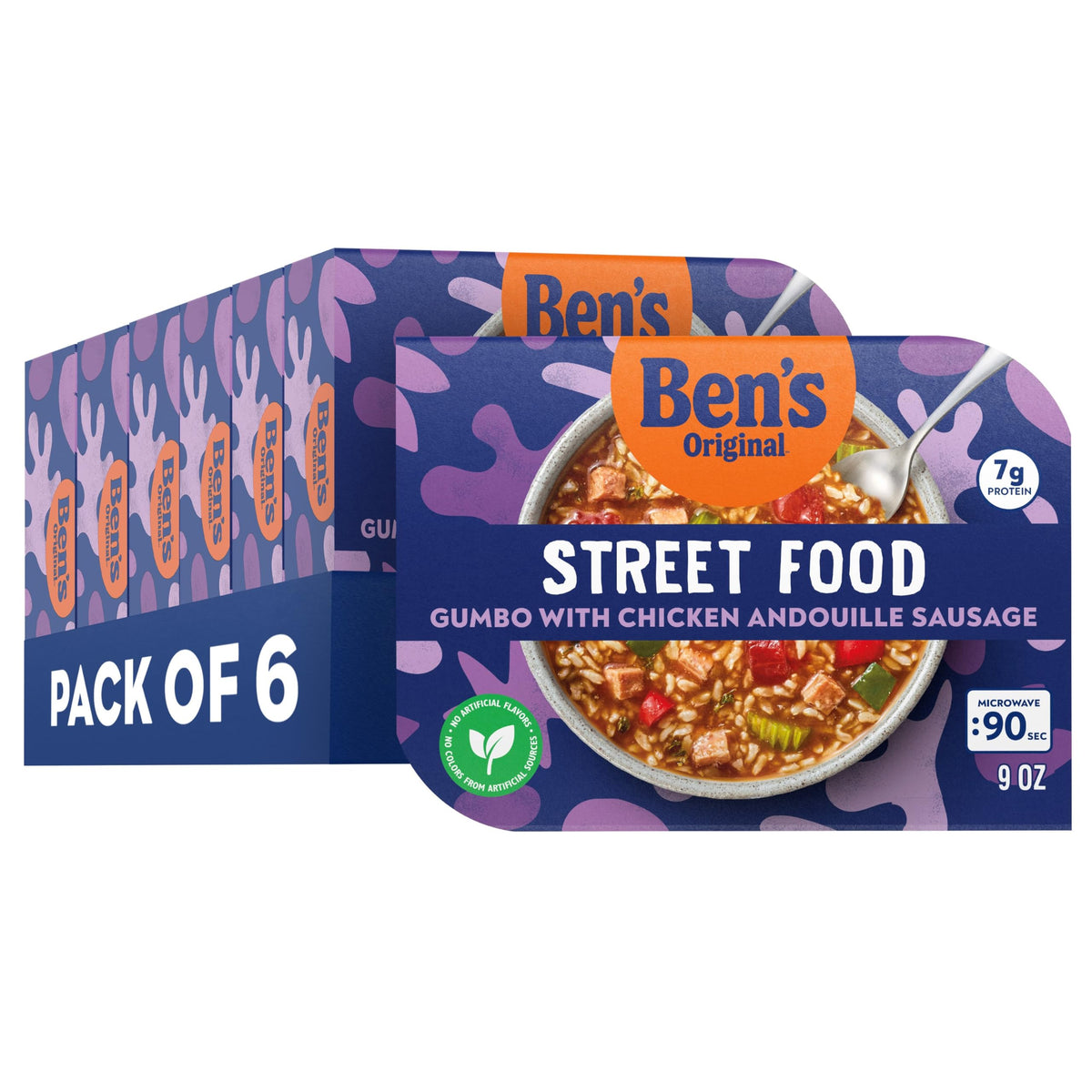 BEN'S ORIGINAL Street Food Gumbo with Chicken Andouille Sausage in a 9oz serving, ready to heat