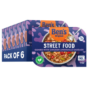 BEN'S ORIGINAL Street Food Gumbo with Chicken Andouille Sausage in a 9oz serving, ready to heat
