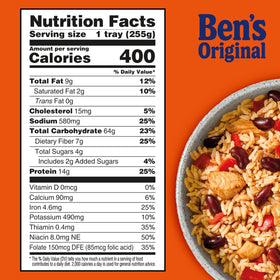 Steaming hot BEN'S ORIGINAL Street Food bowl after microwaving