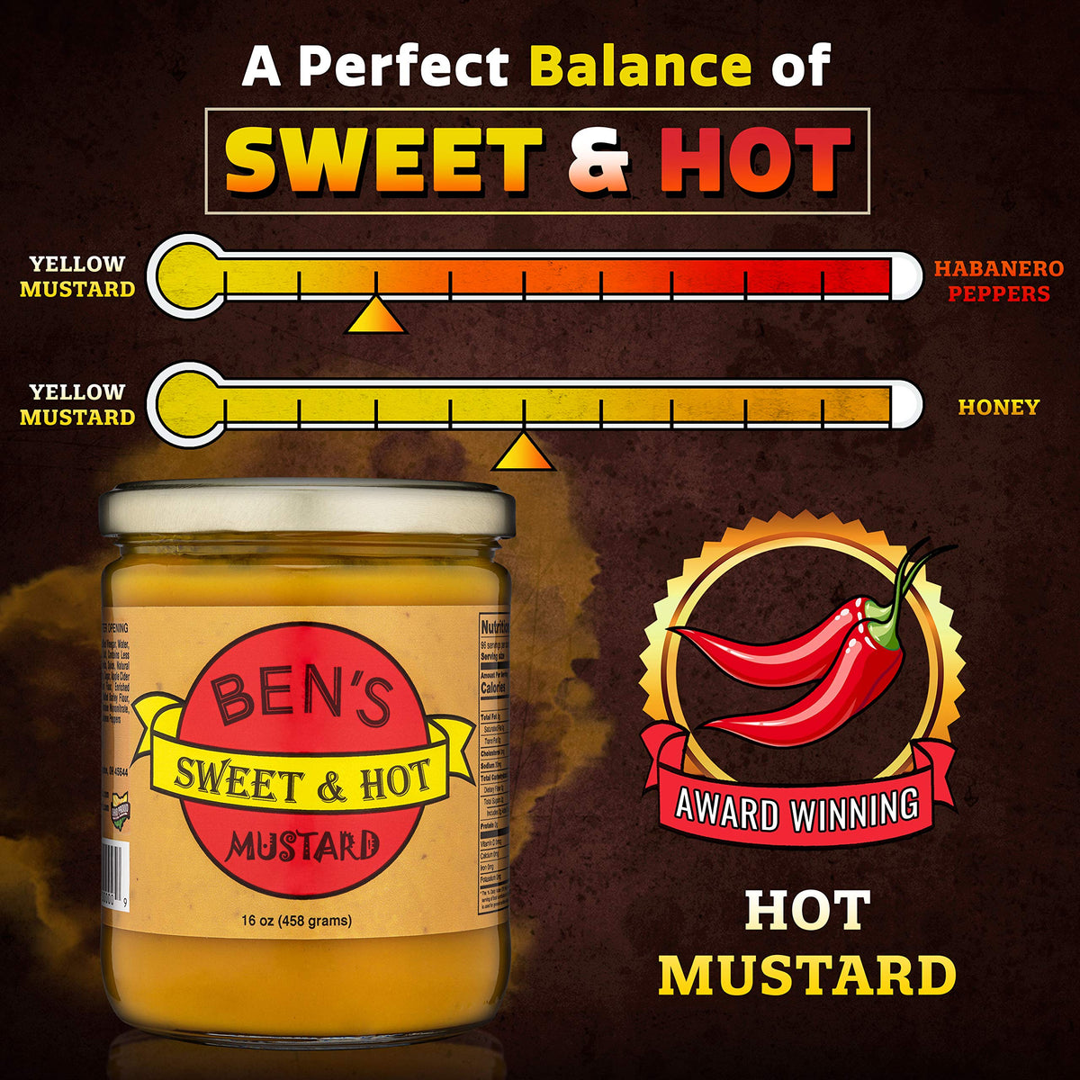 Ben's Sweet & Hot mustard spread on a sandwich adds vibrant flavor.