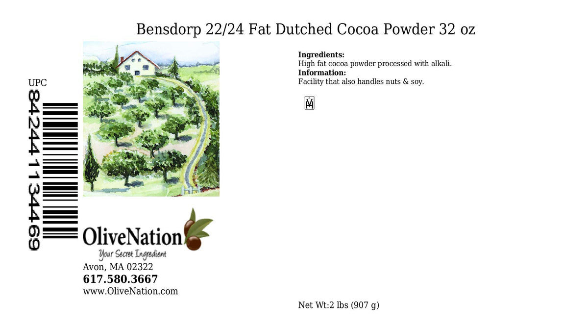 Bensdorp cocoa powder in a bowl ready to be sifted for brownies and desserts.