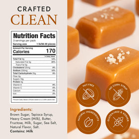 Bequet Celtic Sea Salt Caramel close-up shows creamy texture and sea salt crunch.