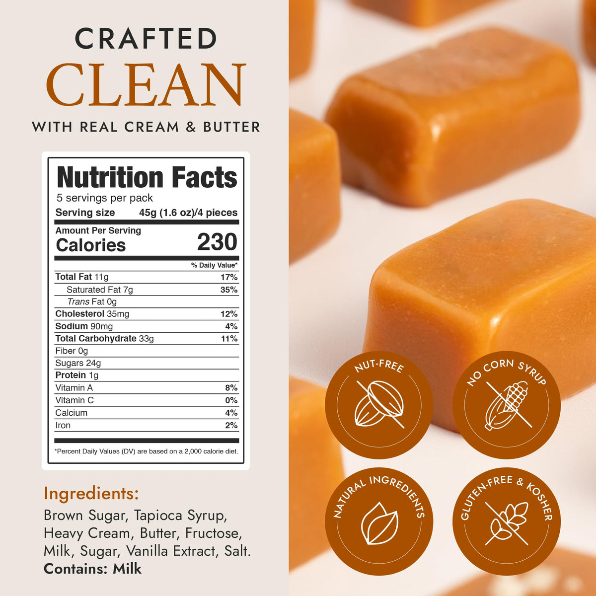 Bequet Classic Caramels gluten-free and Kosher, catering to dietary needs without sacrificing flavor