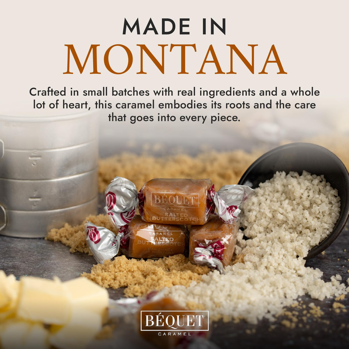 Bequet gift-ready packaging suggests holiday gifting or hostess treats.