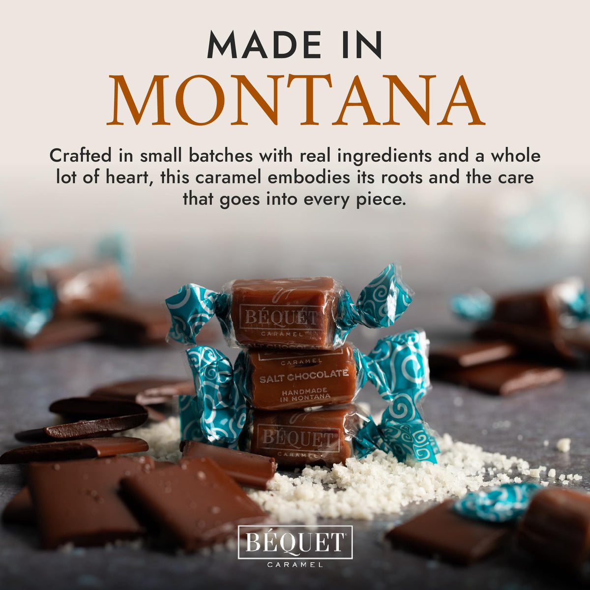 Bequet Montana-made packaging celebrates local craft and premium confections.