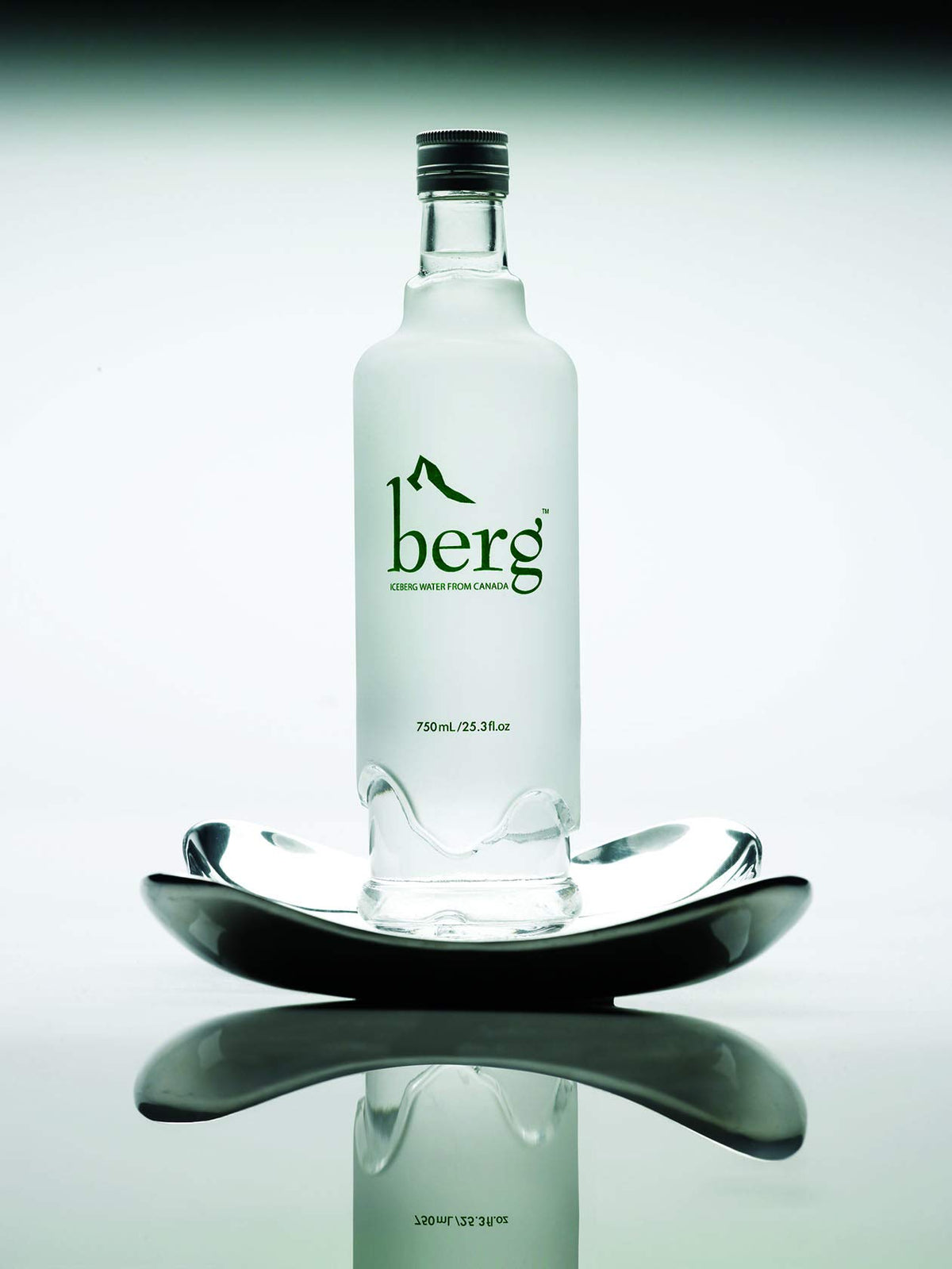 Berg Water iceberg origin label communicates ancient provenance and purity.