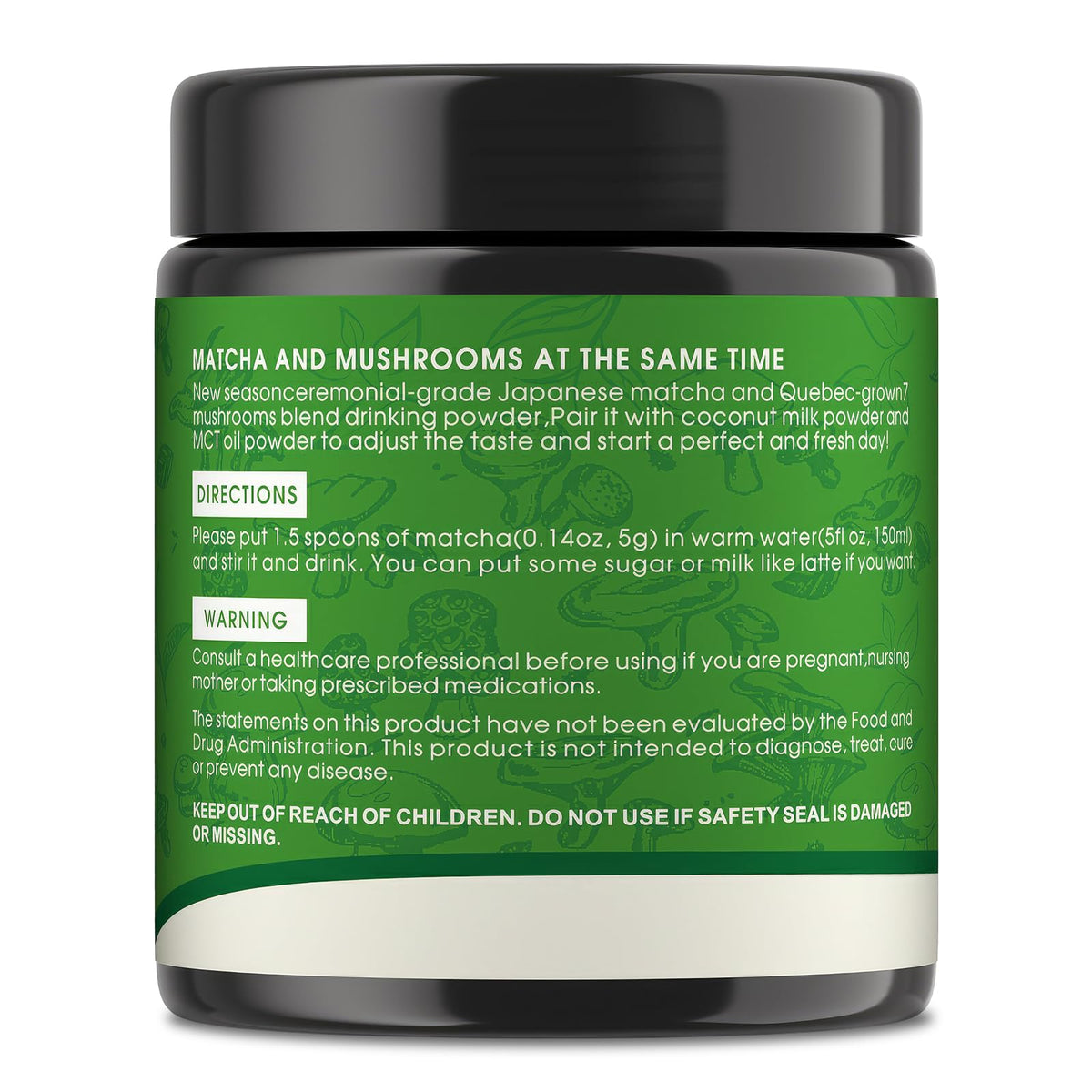 Close-up of the seven-mushroom blend in BeriWell mix.