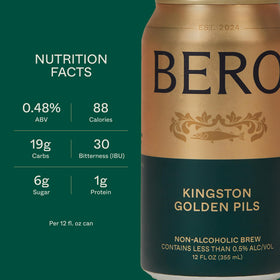 BERO Kingston Golden Pils glass pour reveals balanced aroma and smooth finish