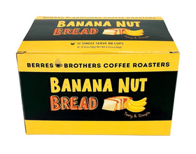 Berres Brothers Banana Nut Bread coffee box with 12-count pods for Keurig brewers.