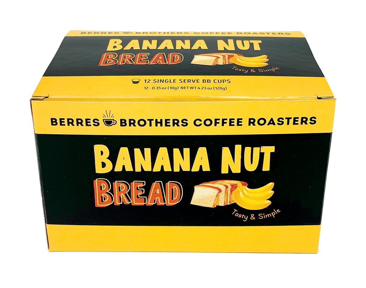 Berres Brothers Banana Nut Bread cup beside morning mug for a cozy start.