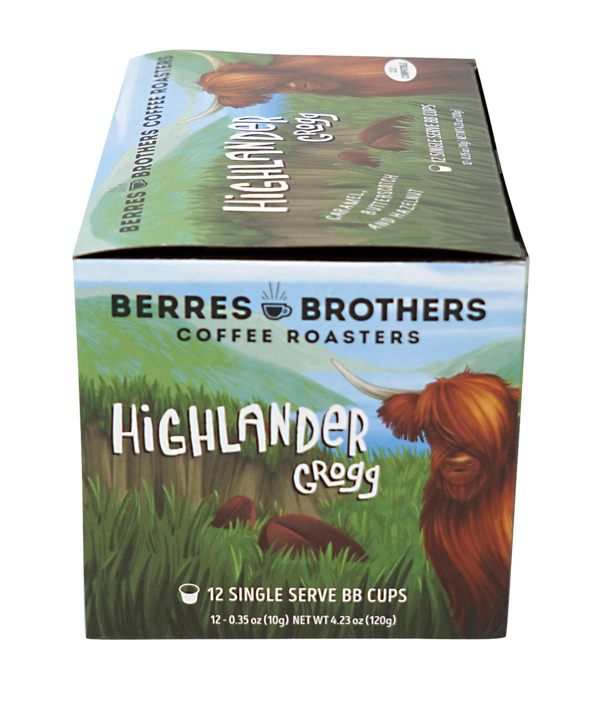 Berres Brothers Highlander Grogg box packaging for single-serve convenience