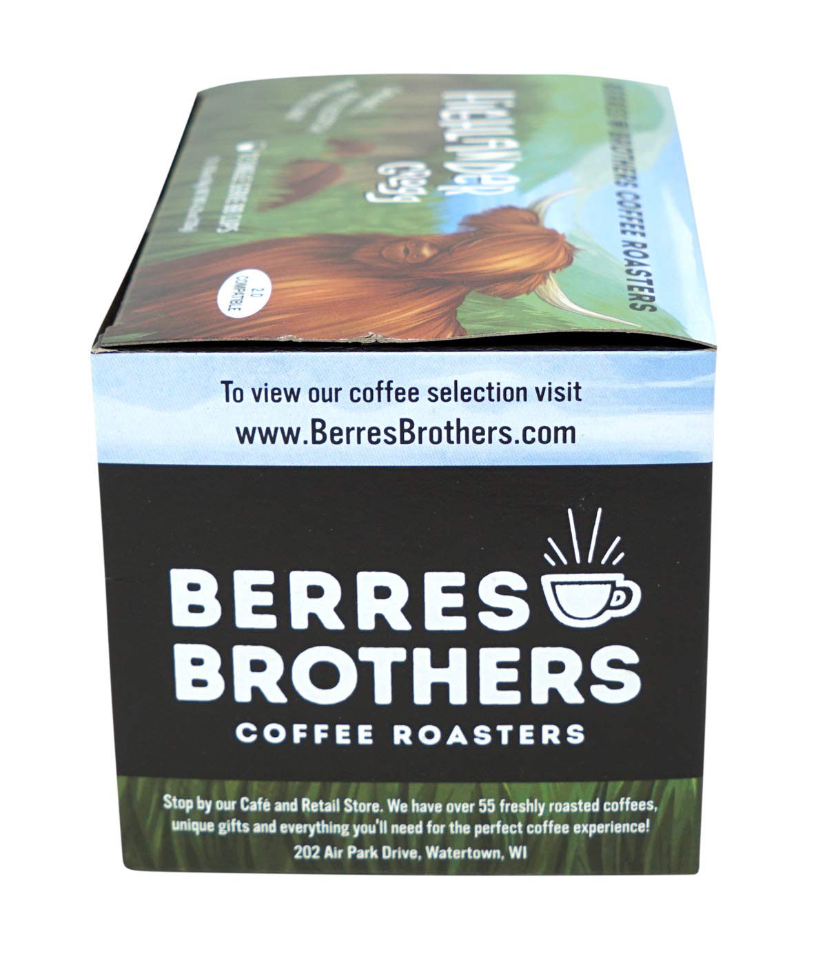 Berres Brothers Highlander Grogg usa roasted label on packaging