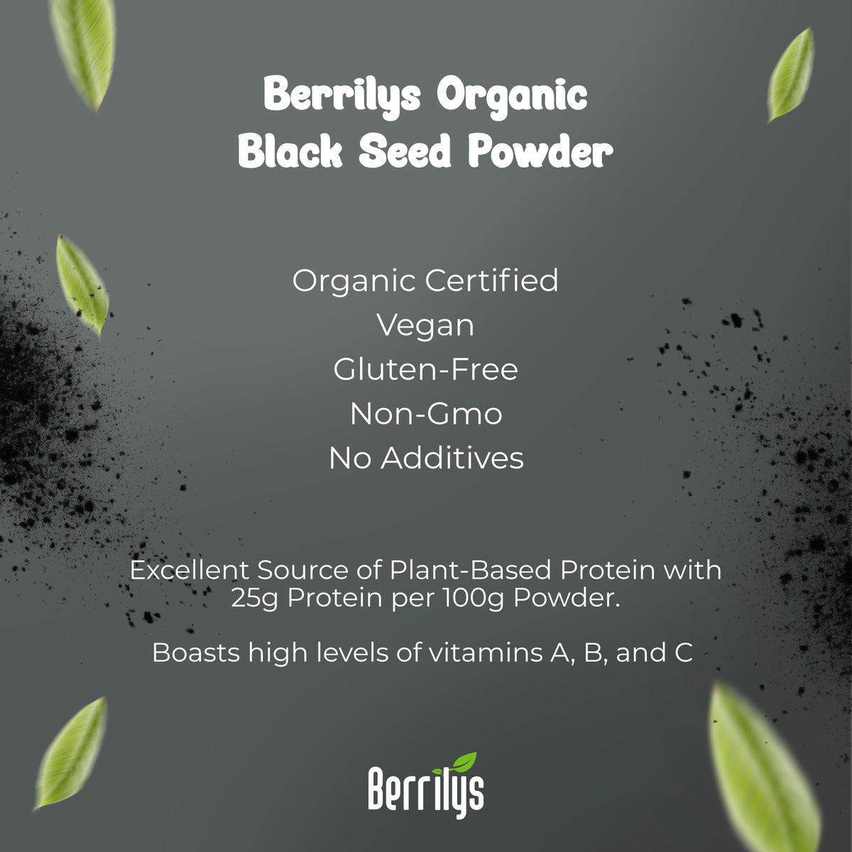 Berrilys 5 lb organic black cumin powder supports versatile cooking.