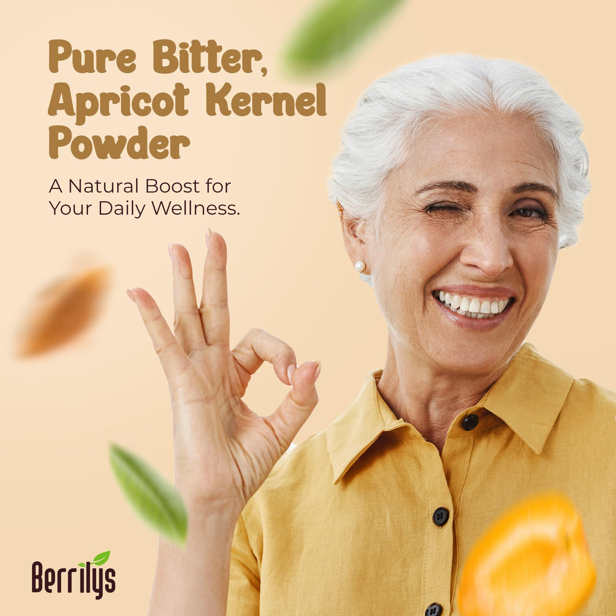 Berrilys apricot kernel powder in smoothie can boost everyday energy