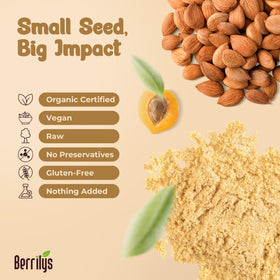 Texture close-up of apricot kernel powder ideal for baking