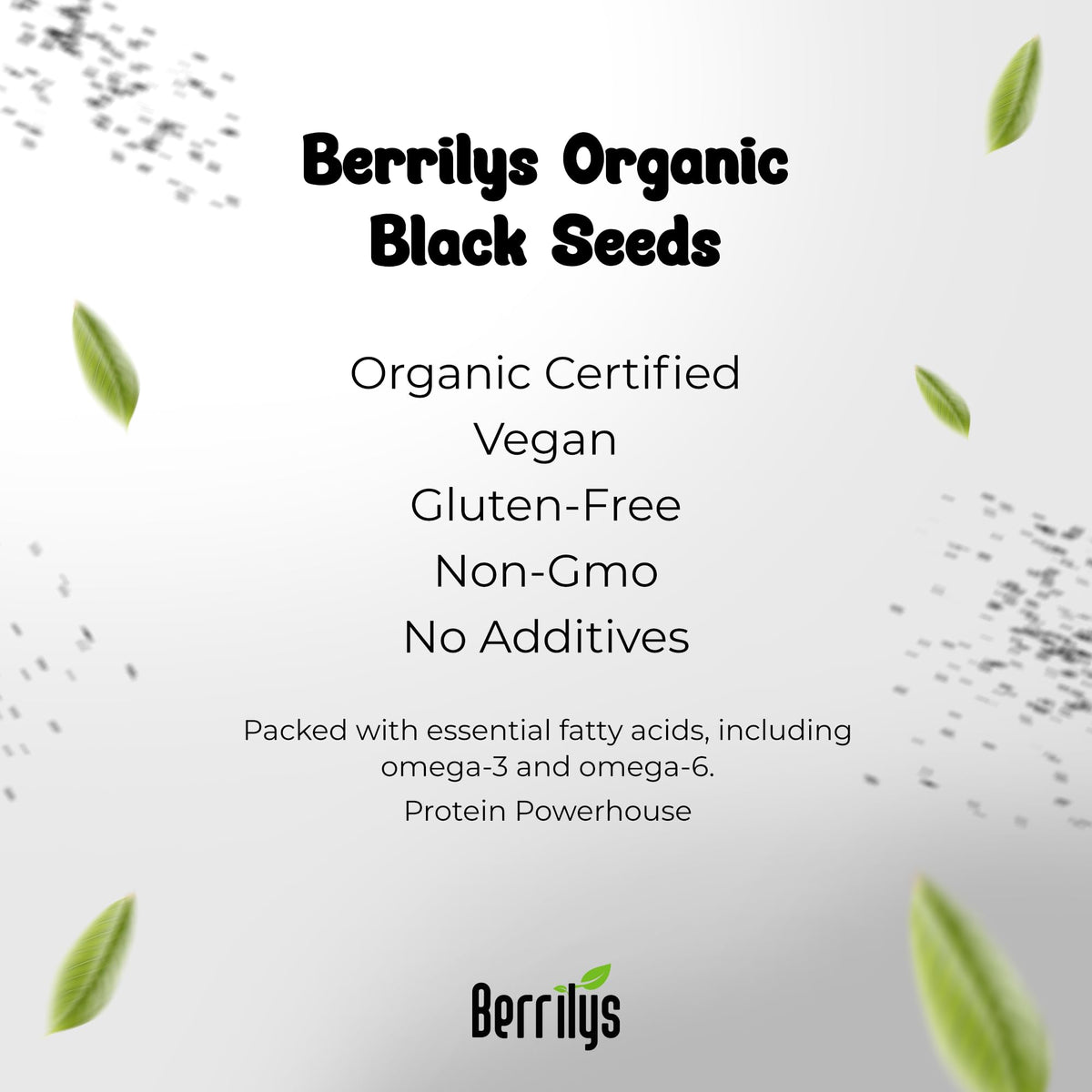 Berrilys black cumin seeds storage bag, keeps seeds fresh longer.