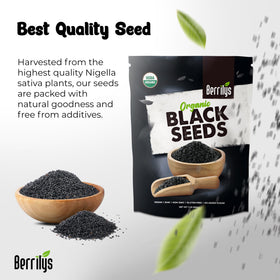 Berrilys black cumin seeds whole, versatile spice for dal, rice, vegetables.
