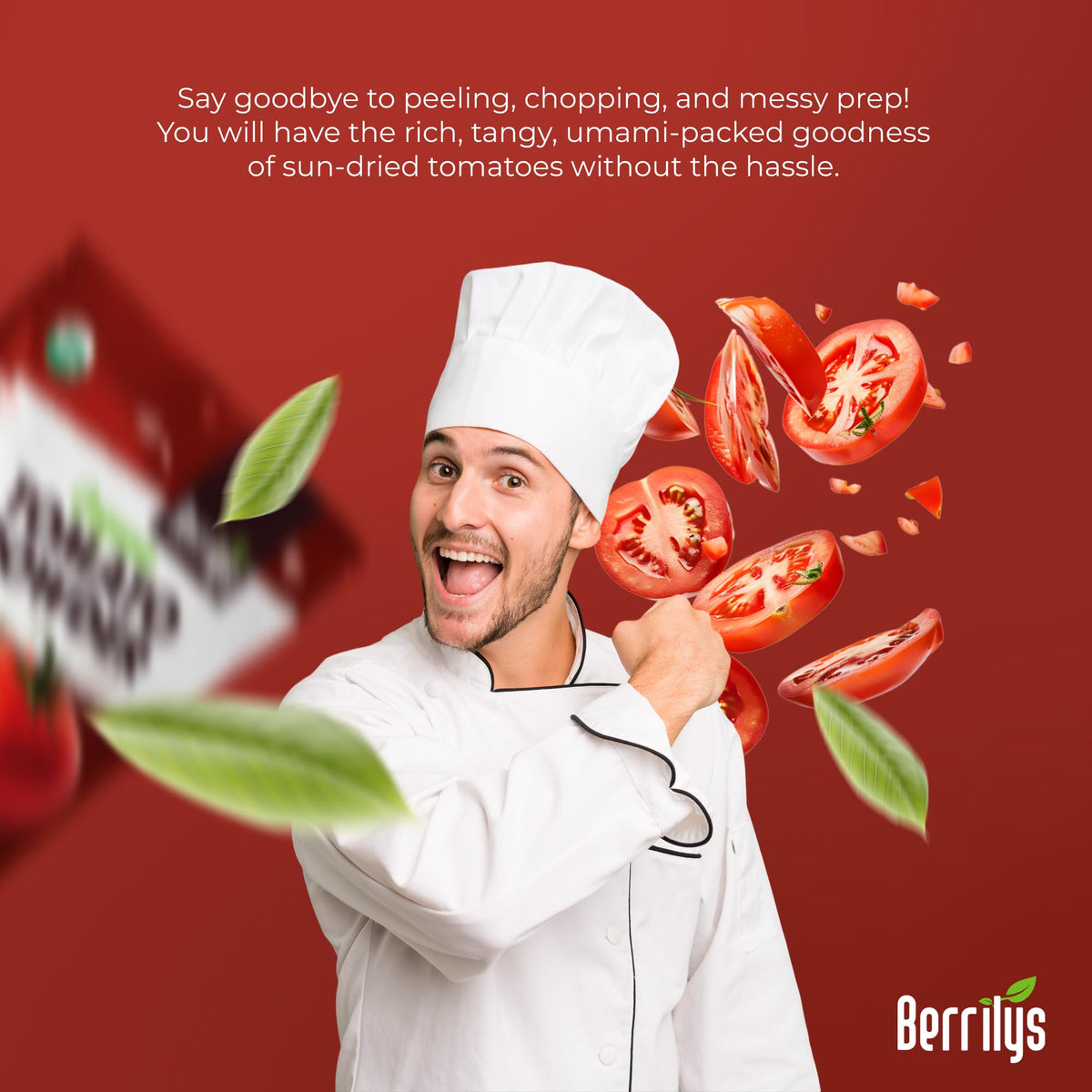 Berrilys dehydrated tomatoes serve as a flavorful base for recipes.