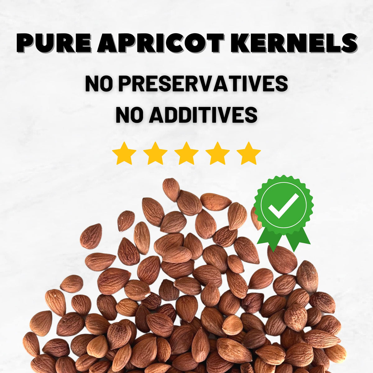 A handful of Berrilys bitter apricot kernels for a mindful snack.