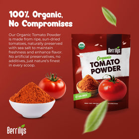 Berrilys organic sun-dried tomato powder enhances recipes with depth.