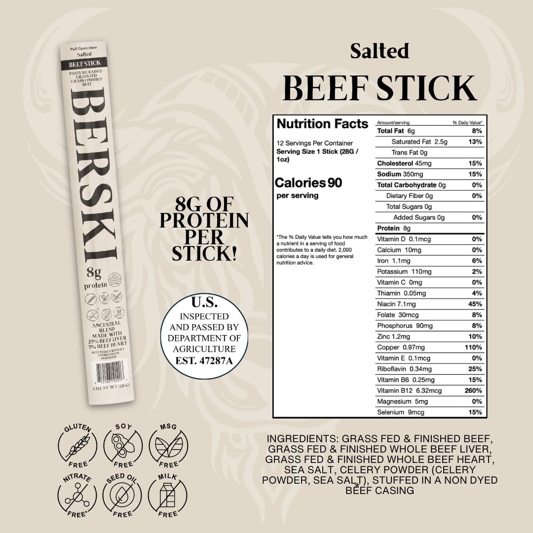 BERSKI Keto Paleo friendly snack in a compact, convenient form.