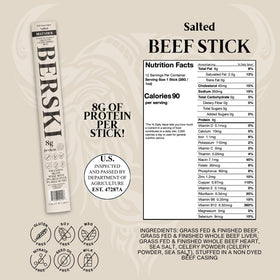 BERSKI Keto Paleo friendly snack in a compact, convenient form.