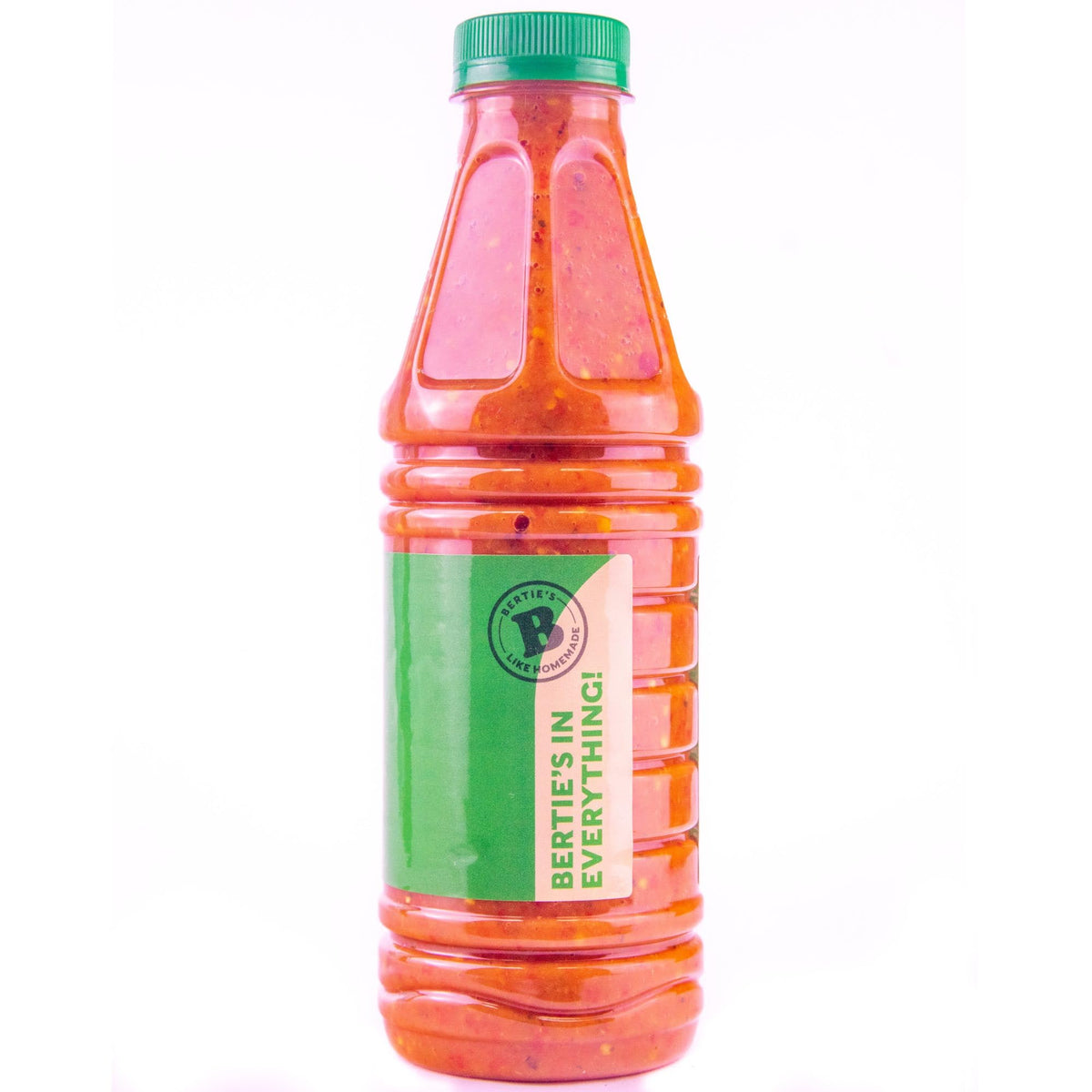 Bertie's bottle displayed with kitchen staples, suggesting versatile use in cooking.