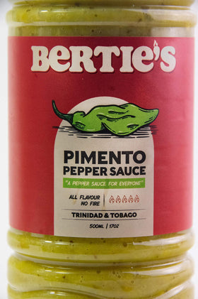 Bertie's Trinidad Pimento Sauce beef dish adding flavorful finish without heat