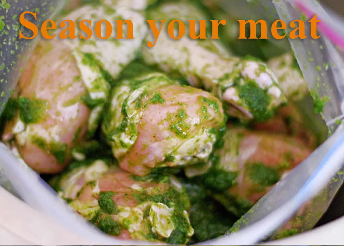 Sauce poured over vegetables for easy seasoning