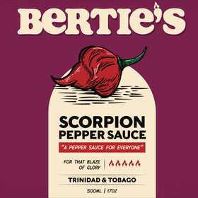 Bertie's Trinidad Scorpion on a stew pot boosts curry and veggie sautés.