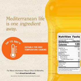 Bertolli Classico olive oil mild flavor supports ingredient taste