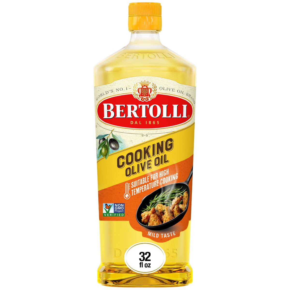Bertolli Cooking Olive Oil bottle 32oz ideal for high-heat cooking