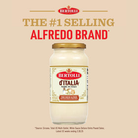 Bertolli d'Italia Four Cheese Alfredo ingredients emphasize aged cheeses and cream.