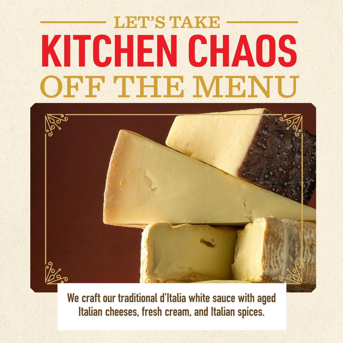Ready-to-use Bertolli d'Italia Alfredo Sauce for easy weeknight meals.