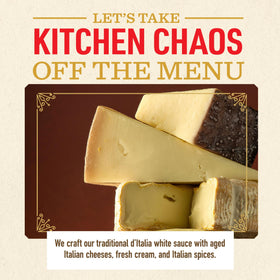 Ready-to-use Bertolli d'Italia Alfredo Sauce for easy weeknight meals.
