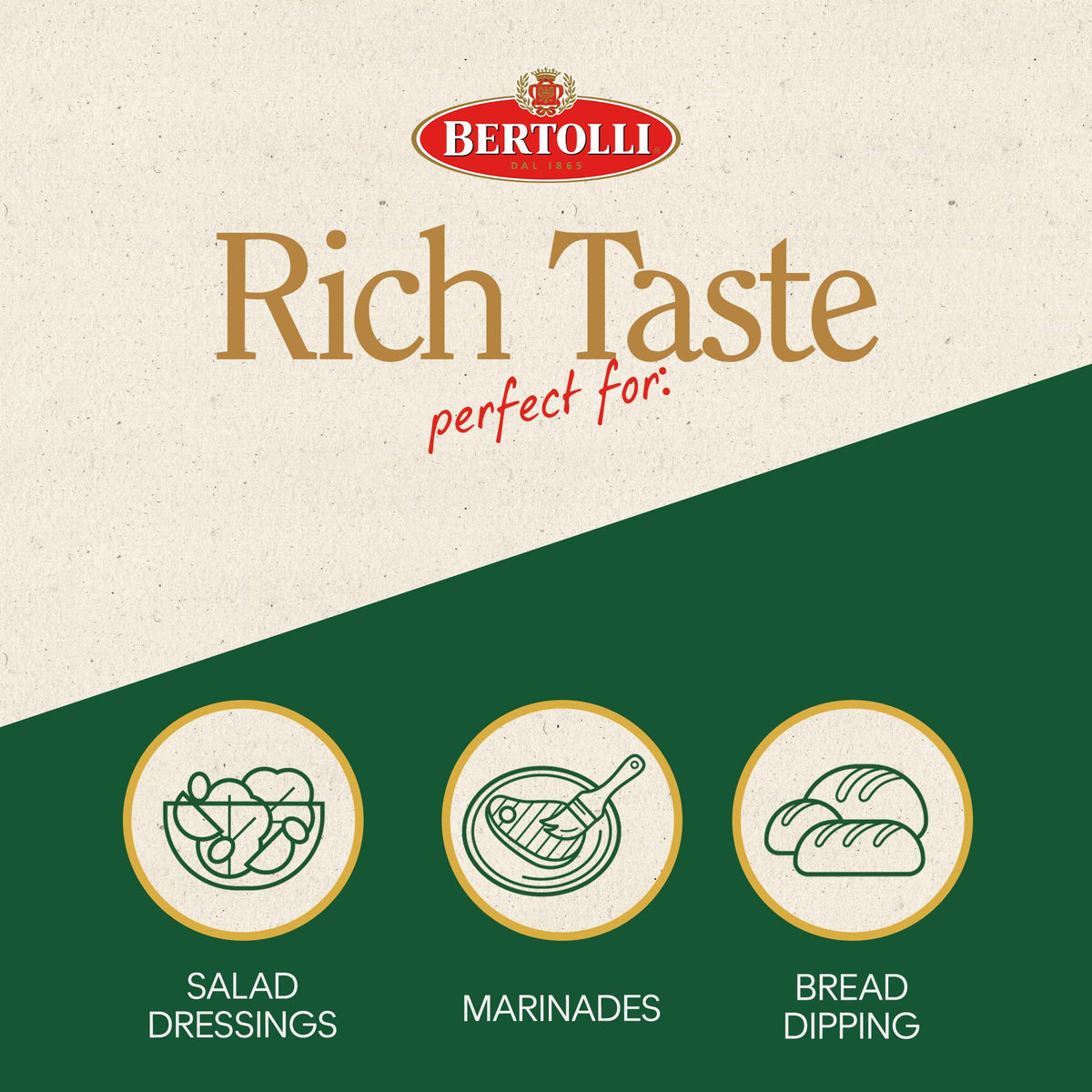 Bertolli EVOO spray pump dispense action demonstrates easy, controlled drizzle
