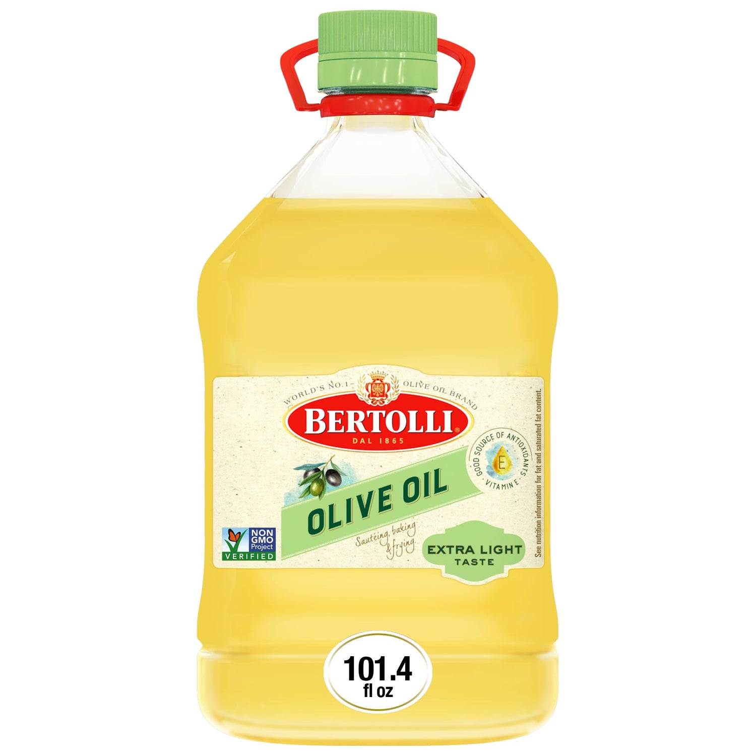 Bertolli Extra Light Taste bulk bottle for neutral flavor in high-heat cooking