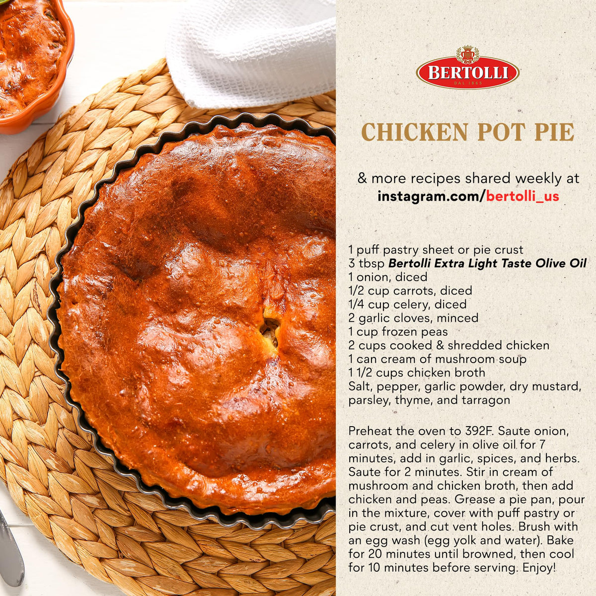 Bertolli high-heat cooking oil supports sautéing and frying with minimal overpowering
