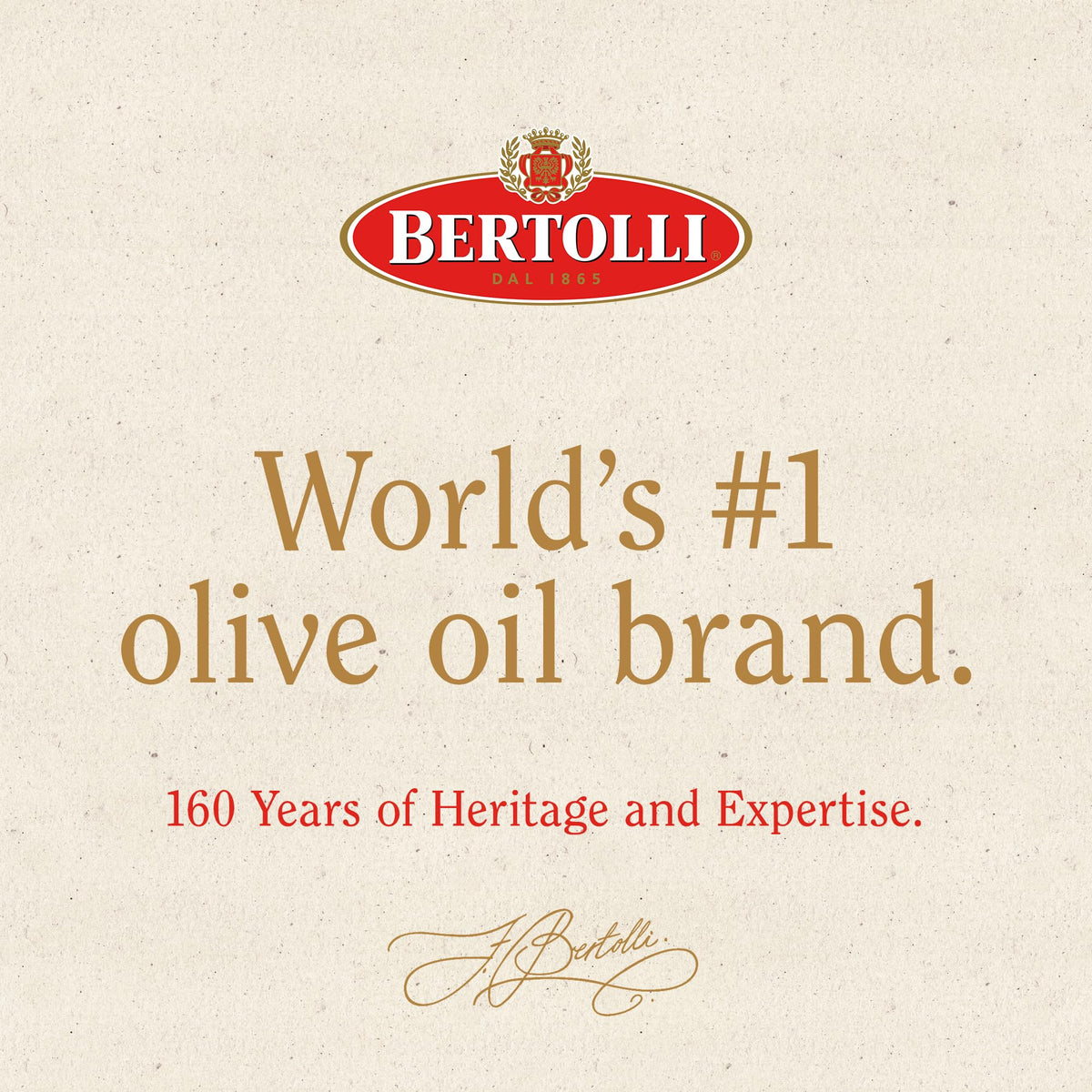 Bertolli olive oil pour demonstrates smooth flow for high-heat cooking